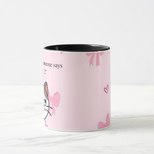 “My Face When Someone Says Be Nice” Funny Cat Mug Tasse (Zentrum)