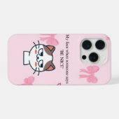 My Face When Someone Tells Me Be Nice | Funny Cat  iPhone Hülle (Rückseite (Horizontal))