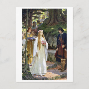 My Fair Lady, Edmund Leighton Kunst 1914 Vintage Postkarte