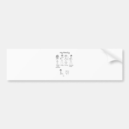 My-Family-4 Autoaufkleber (Vorne)