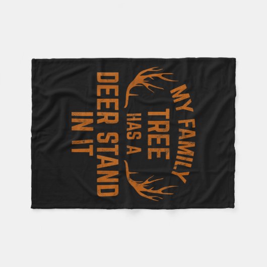 My Family Tree Has A Deer Stand In It Hunting Fleecedecke (Vorderseite (Horizontal))