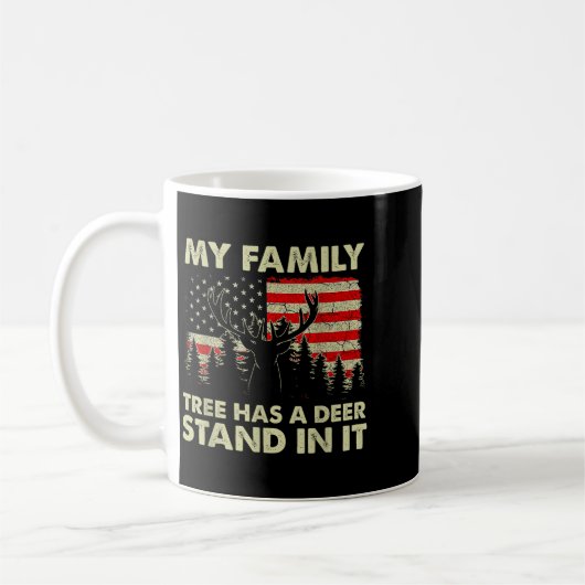 My Family Tree Has A Deer Stand In It Hunting Usa Kaffeetasse (Links)
