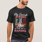 My Favorite Bunnies Call Me Grandma Easter Leopard T-Shirt (Vorderseite)