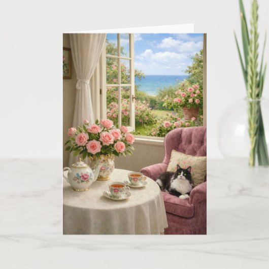 My Favorite Chair , Cat Blank Card  Karte (Vorderseite)