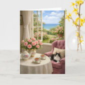 My Favorite Chair , Cat Blank Card  Karte (Gelbe Blume)