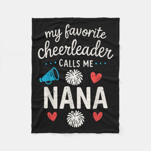 My Favorite Cheerleader Calls Me Nana Grandma Chee Fleecedecke (Vorderseite)