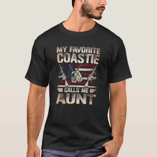 My Favorite Coast Guard Calls Me Aunt Proud Coast  T-Shirt (Vorderseite)