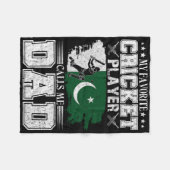My Favorite Cricket Player Calls Me Dad Pakistan F Fleecedecke (Vorderseite (Horizontal))