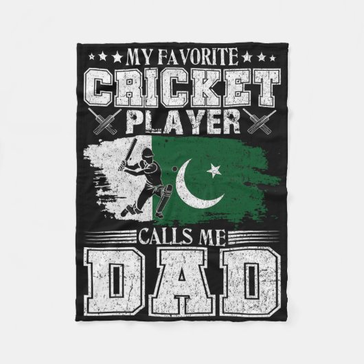 My Favorite Cricket Player Calls Me Dad Pakistan F Fleecedecke (Vorderseite)