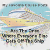 My Favorite Cruise Ports - Sticker (Vorderseite)