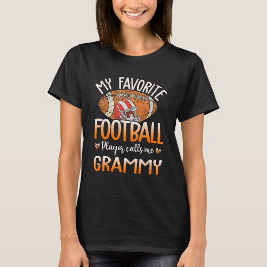 My Favorite Football Player Calls Me Grammy Cute T-Shirt (Vorderseite)