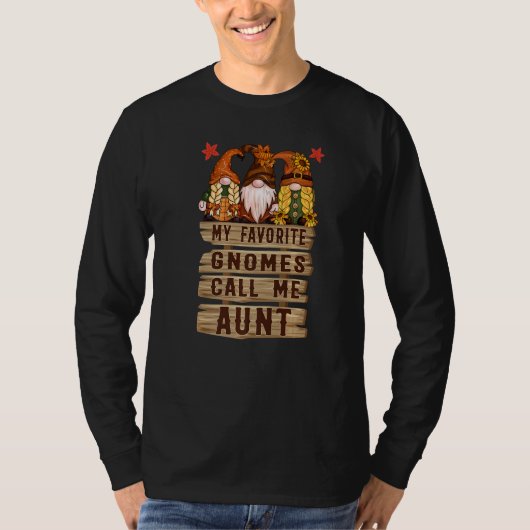 My Favorite gnomes Call Me Aunt Thanksgiving T-Shirt (Vorderseite)
