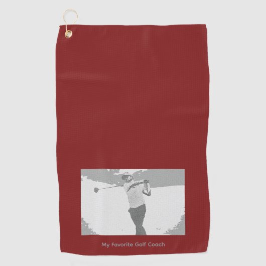 My Favorite Golf Coach Golfhandtuch (Vorderseite)