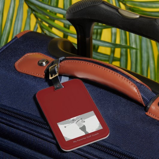 My Favorite Golf Coach Luggage Tag Gepäckanhänger (Vorderseite Insitu 1)