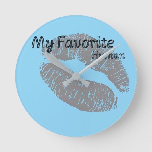 My Favorite Human Wall Clock – Romantic Lips Art H Runde Wanduhr (Vorderseite)