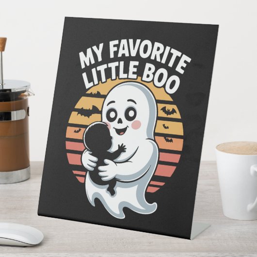My Favorite Little Boo Halloween T-shirt Sockelschild (In Situ)