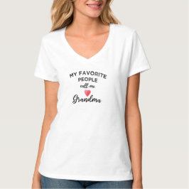 My Favorite People Call Me Grandma heart grandkids T-Shirt