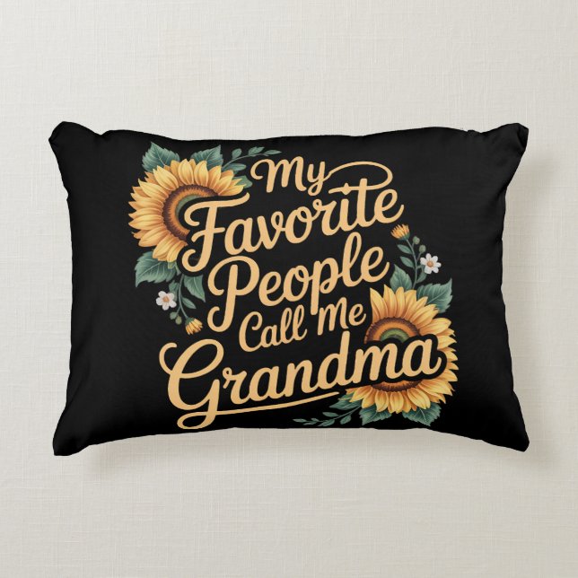 My Favorite People Call Me Grandma Mother's Day Dekokissen (Vorderseite)