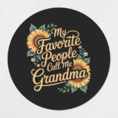My Favorite People Call Me Grandma Mother's Day Etiketten (Design 2)