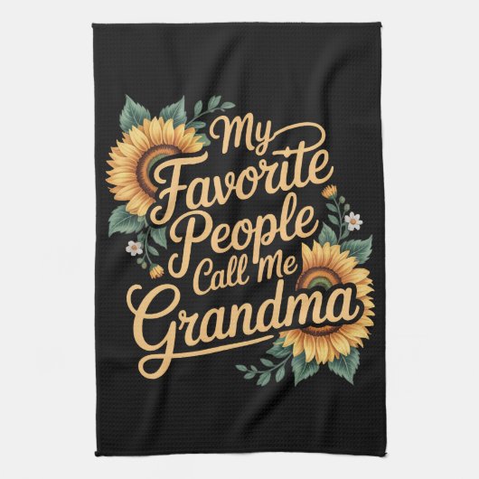 My Favorite People Call Me Grandma Mother's Day Geschirrtuch (Vertikal)