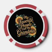 My Favorite People Call Me Grandma Mother's Day Pokerchips (Rückseite)