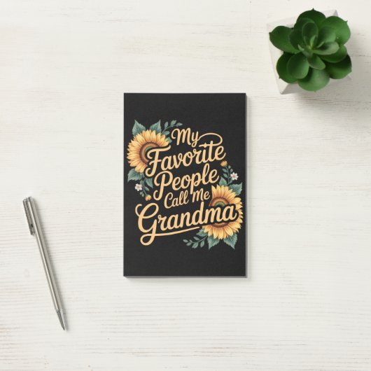 My Favorite People Call Me Grandma Mother's Day Post-it Klebezettel (Büro)