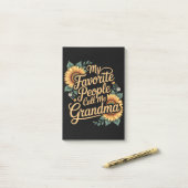 My Favorite People Call Me Grandma Mother's Day Post-it Klebezettel (Auf Schreibtisch)