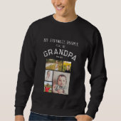 My Favorite People Call Me Grandpa Photo Grid Sweatshirt (Vorderseite)