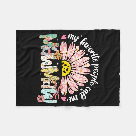 My Favorite People Call Me Mawmaw Mothers Day Girl Fleecedecke (Vorderseite (Horizontal))