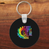 My Favorite People Call Me Nana Grandma Sunflower Schlüsselanhänger (Vorderseite)