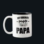 My Favorite People Call Me Papa Father New Dad Zweifarbige Tasse<br><div class="desc">Funny, unique, pretty, or personal, it's your choice for the perfect coffee mug. The outside of the mug features a bright white base for your photo, logo, pattern, or saying, while the rim & handle are vividly glazed in rich color. Match or complement the color of your existing dinnerware set,...</div>