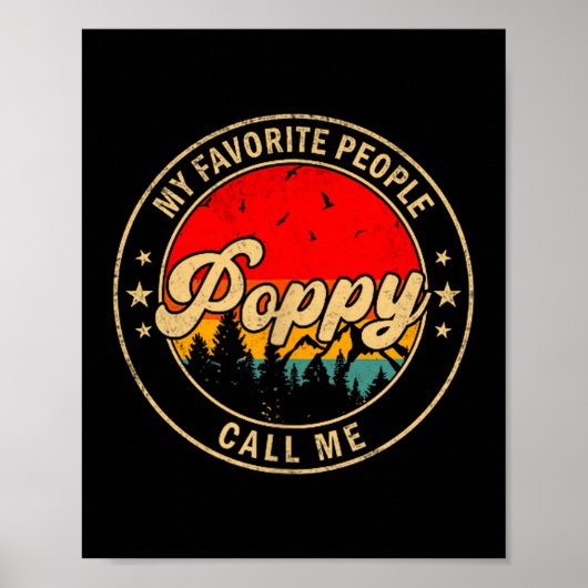 My Favorite People Call Me Ppy Retro For Papa Gran Poster (Vorne)