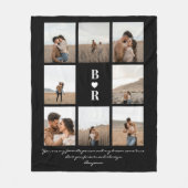 My Favorite Person Modern Script 8 Photo Monogram Fleecedecke (Vorderseite)