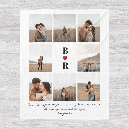 My Favorite Person Script Valentine's Day 8-Photo Fleecedecke