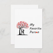 My Favorite Person Valentine’s Day Greeting Card Mitteilungskarte (Vorne/Hinten)