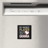 My Favorite Player Calls Me Gr Baseball Leopard  Magnet (In Situ (Geschirrspüler))