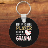 My Favorite Player Calls Me Gr Baseball Leopard Schlüsselanhänger (Vorderseite)