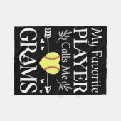 My Favorite Player Calls Me Grams Softll Heart  Fleecedecke (Vorderseite (Horizontal))