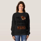 My Favorite Player Calls Me Mama Football Heart Cu Sweatshirt (Vorne ganz)