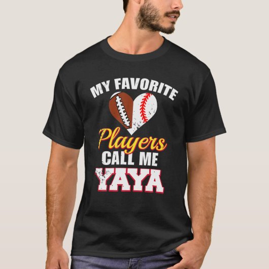 My Favorite Players Call Me Yaya Football Baseball T-Shirt (Vorderseite)