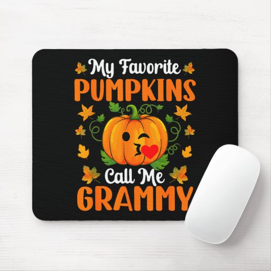 My Favorite Pumpkins Call Me Grammy Shirt Funny Ha Mousepad (Mit Mouse)