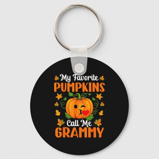 My Favorite Pumpkins Call Me Grammy Shirt Funny Ha Schlüsselanhänger (Vorderseite)