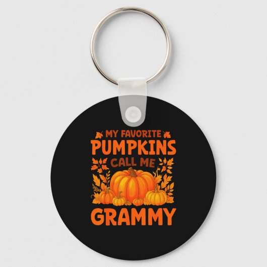 My Favorite Pumpkins Call Me Grammy Thanksgiving  Schlüsselanhänger (Vorderseite)