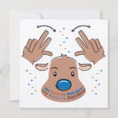 My favorite Reindeer in Sign Language Einladung (Vorderseite)