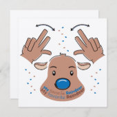 My favorite Reindeer in Sign Language Einladung (Vorne/Hinten)