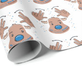 My favorite Reindeer in Sign Language Geschenkpapier (Rolleneckpunkt)