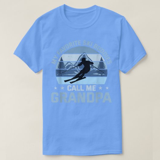 My Favorite Ski Buddies Call Me Grandpa Skiing Gra T-Shirt (Design vorne)