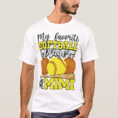 My Favorite Softball Player Calls Me Mimi T-Shirt (Vorderseite)