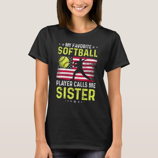 My Favorite Softball Player Calls Me Uncle America T-Shirt (Vorderseite)