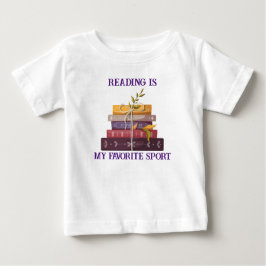 My favorite sport is reading baby t-shirt